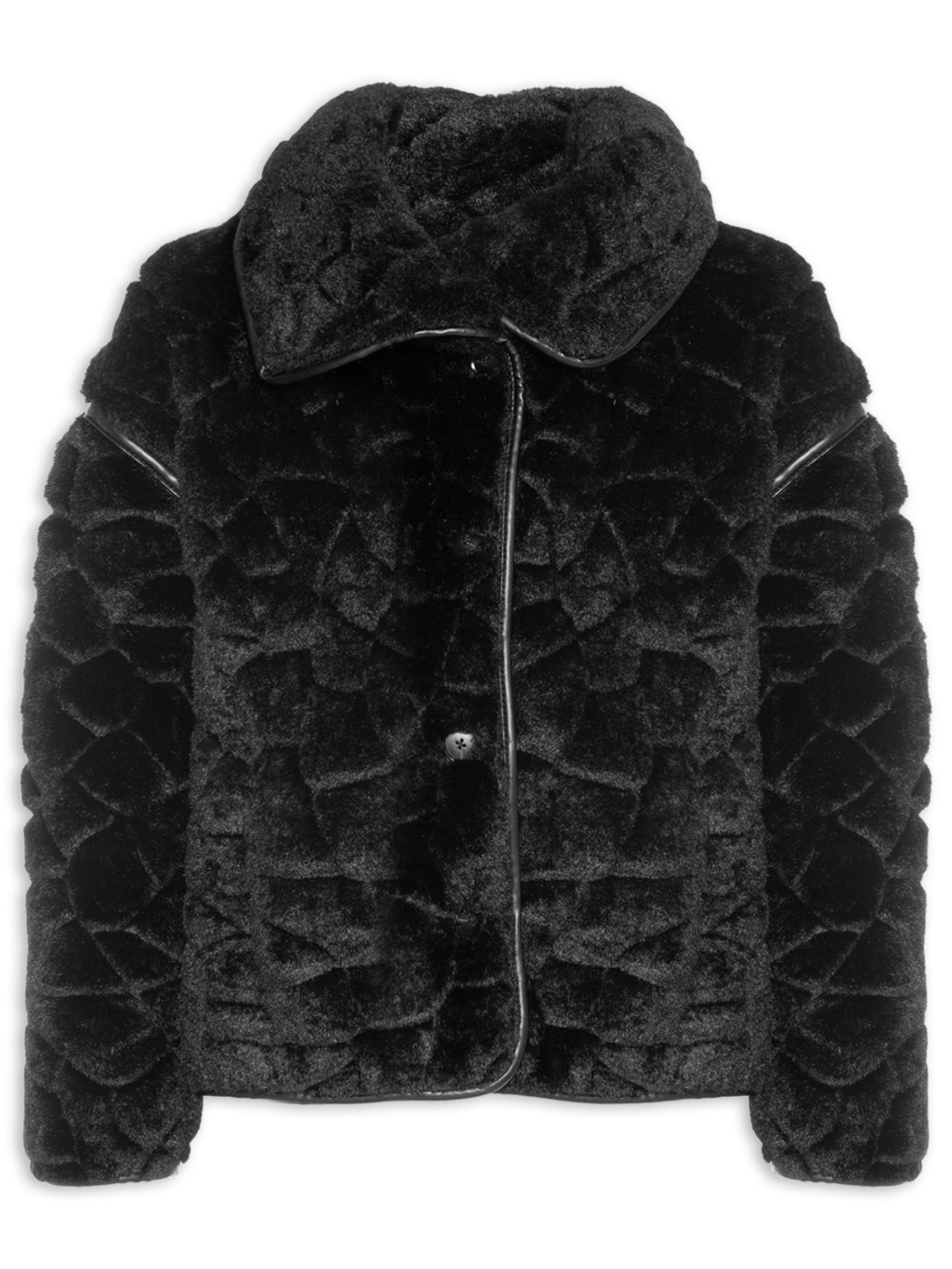 Casaco Feminino Fur Preto Market 33
