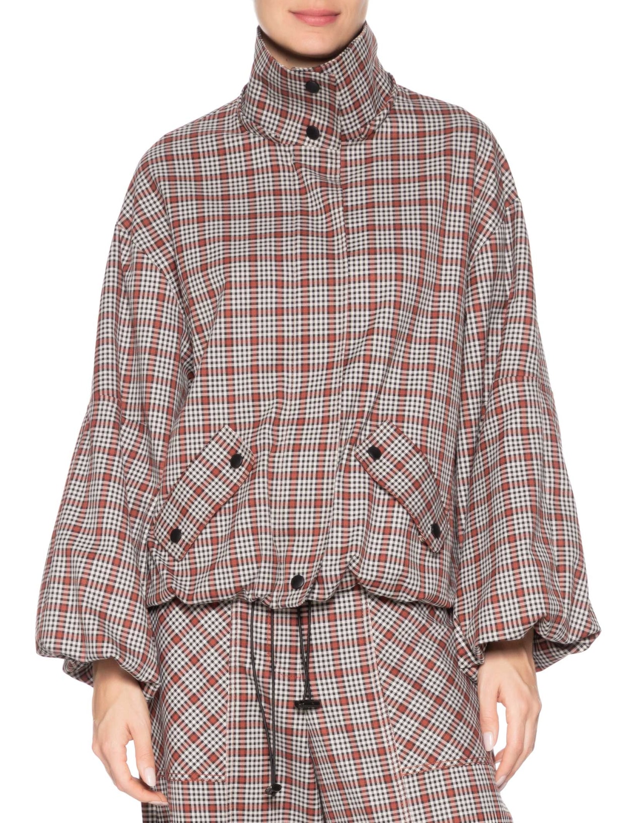 Casaco Feminino Gabardine Vichy Hailey Vermelho Nk