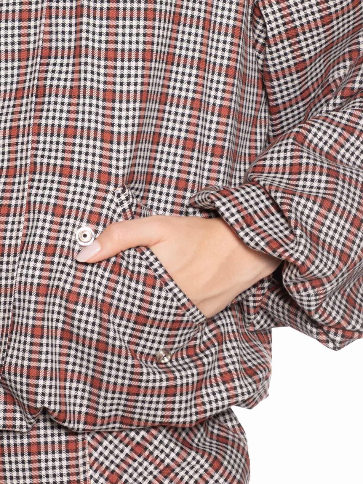 Casaco Feminino Gabardine Vichy Hailey Vermelho Nk