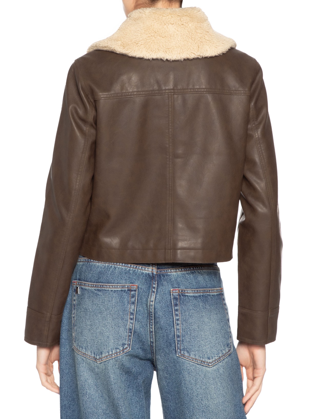 Casaco Feminino GIII Cropped Vintage Aviator W. S Marrom Levi's