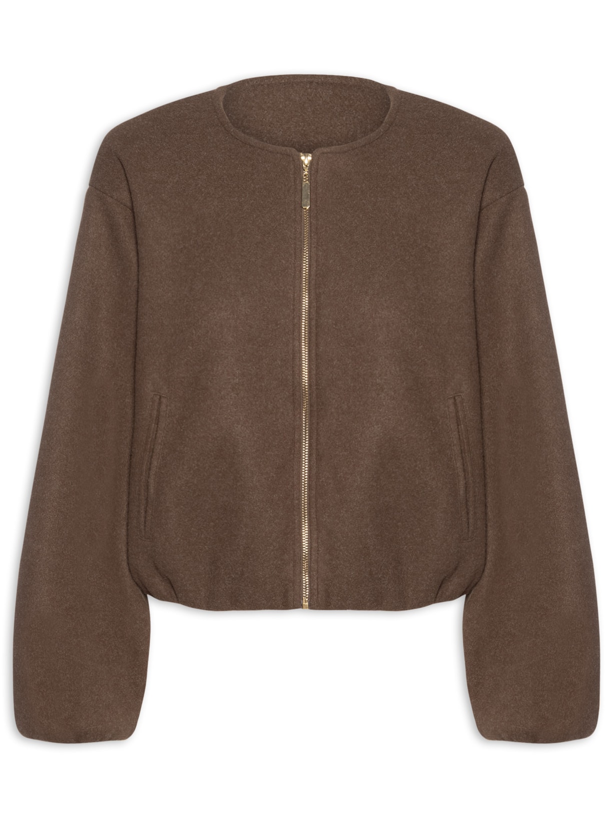 Casaco Feminino Gola Redonda Marrom '2Essential