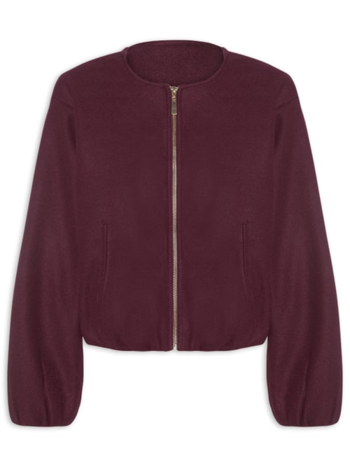 Casaco Feminino Gola Redonda - Vermelho