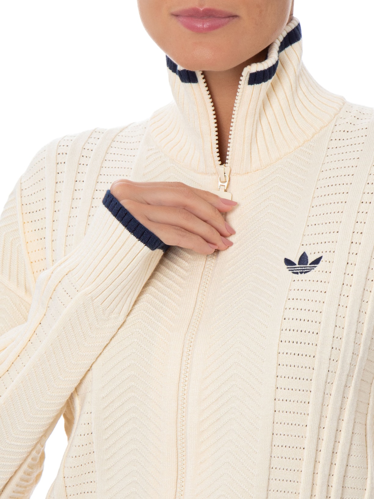 Casaco Feminino Gola Tricot Amarelo Adidas Originals