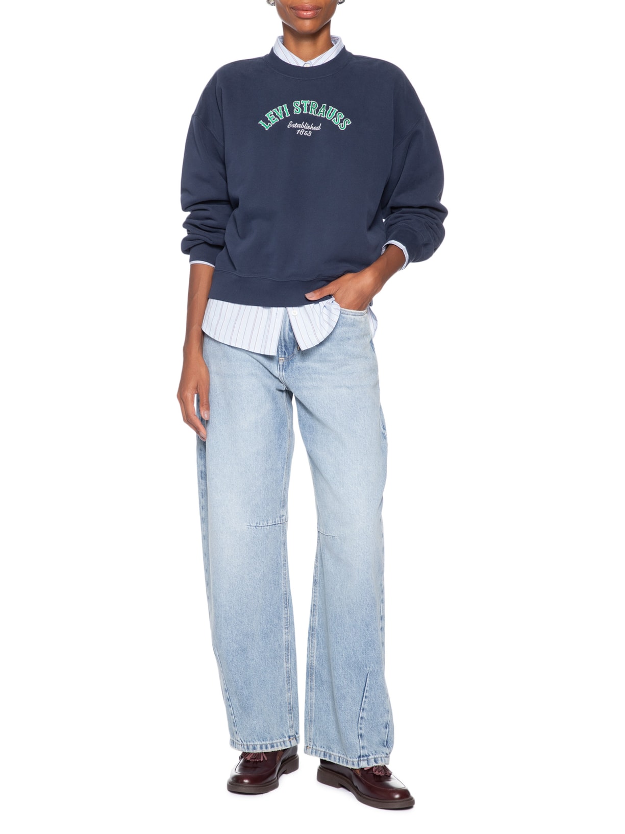 Casaco Feminino GR Boxy Crewneck Azul Levi's