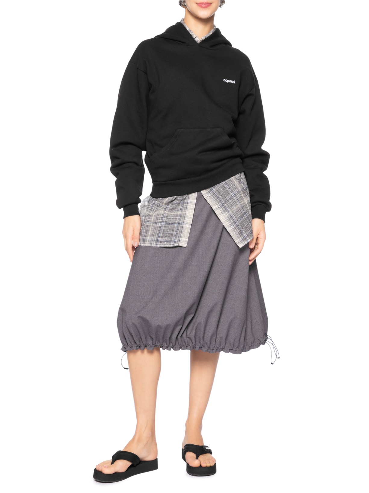 Casaco Feminino Horn Hoodie Preto Coperni