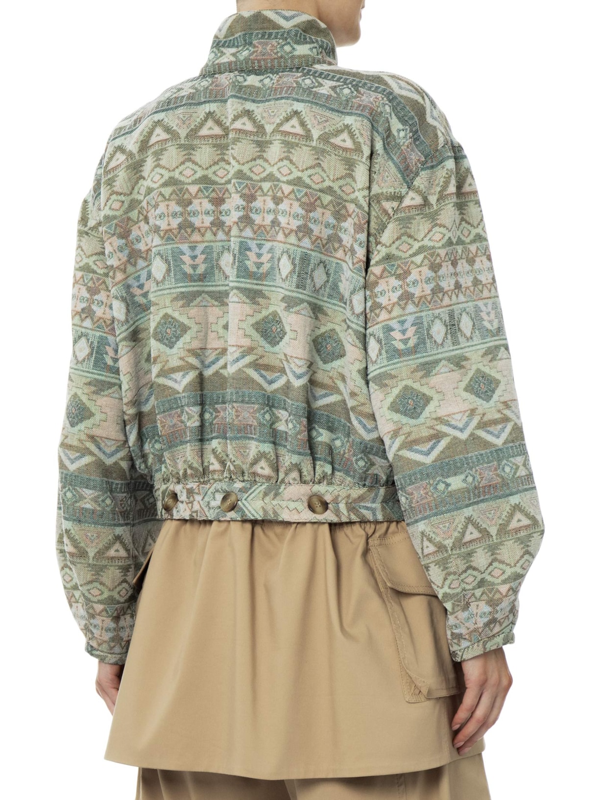 Casaco Feminino Jacq Folk Zora Bege Nk