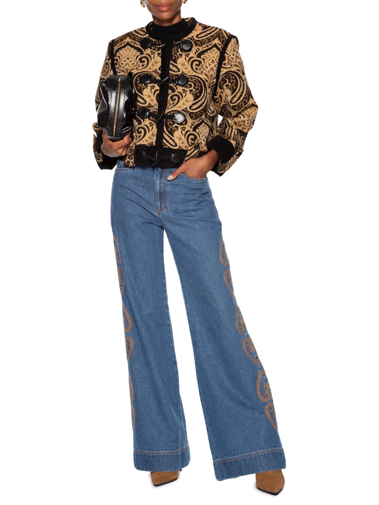 Casaco Feminino Jacq Paisley Aline Preto Nk