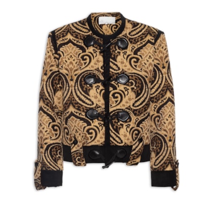 Casaco Feminino Jacq Paisley Aline - Preto