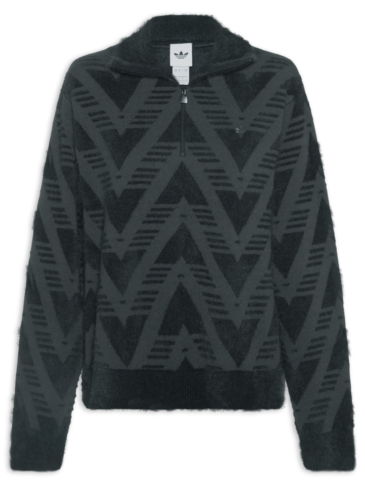 Casaco Feminino Knit Half Zipped- Preto Adidas Originals