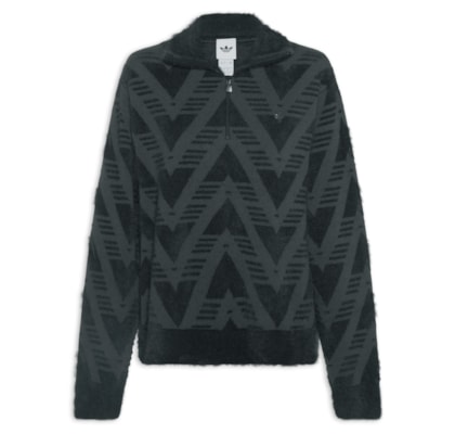 Casaco Feminino Knit Half Zipped– Preto