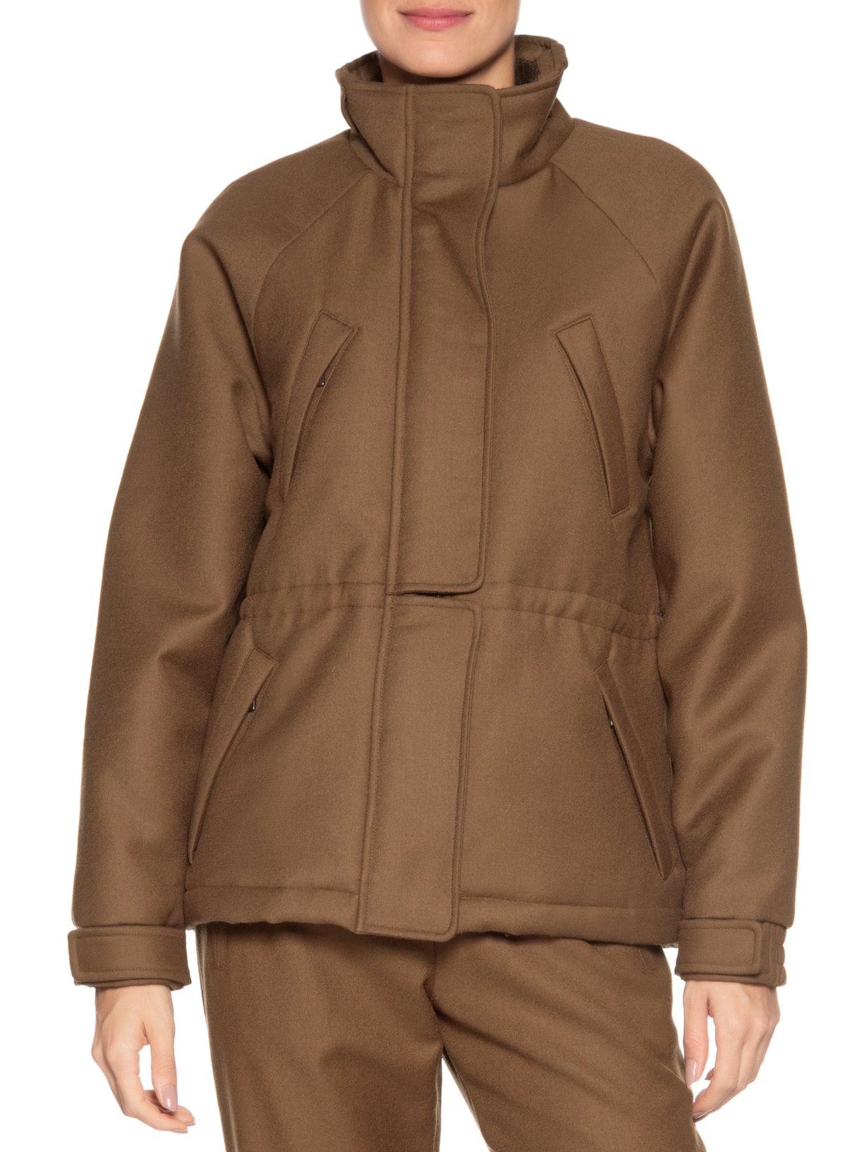 Casaco Feminino Lã Luisa Marrom Andrea Bogosian