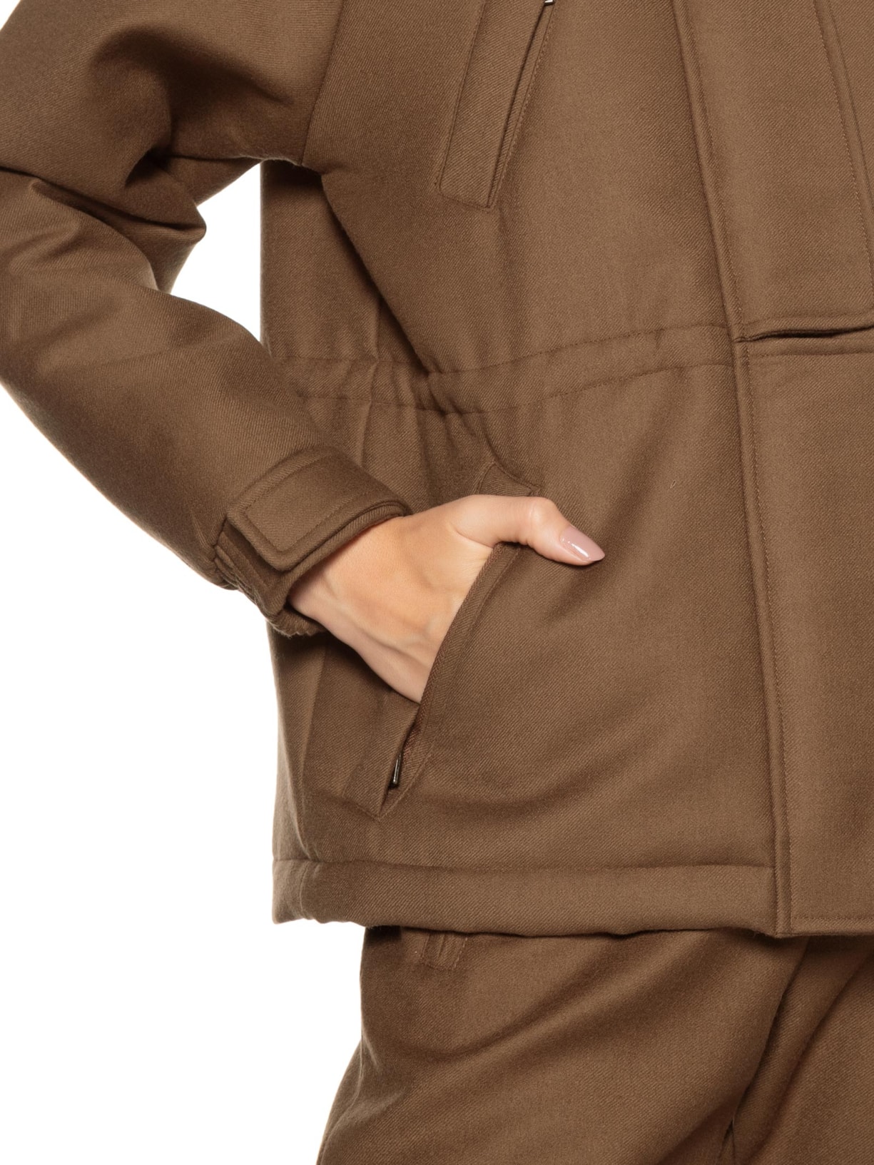 Casaco Feminino Lã Luisa Marrom Andrea Bogosian