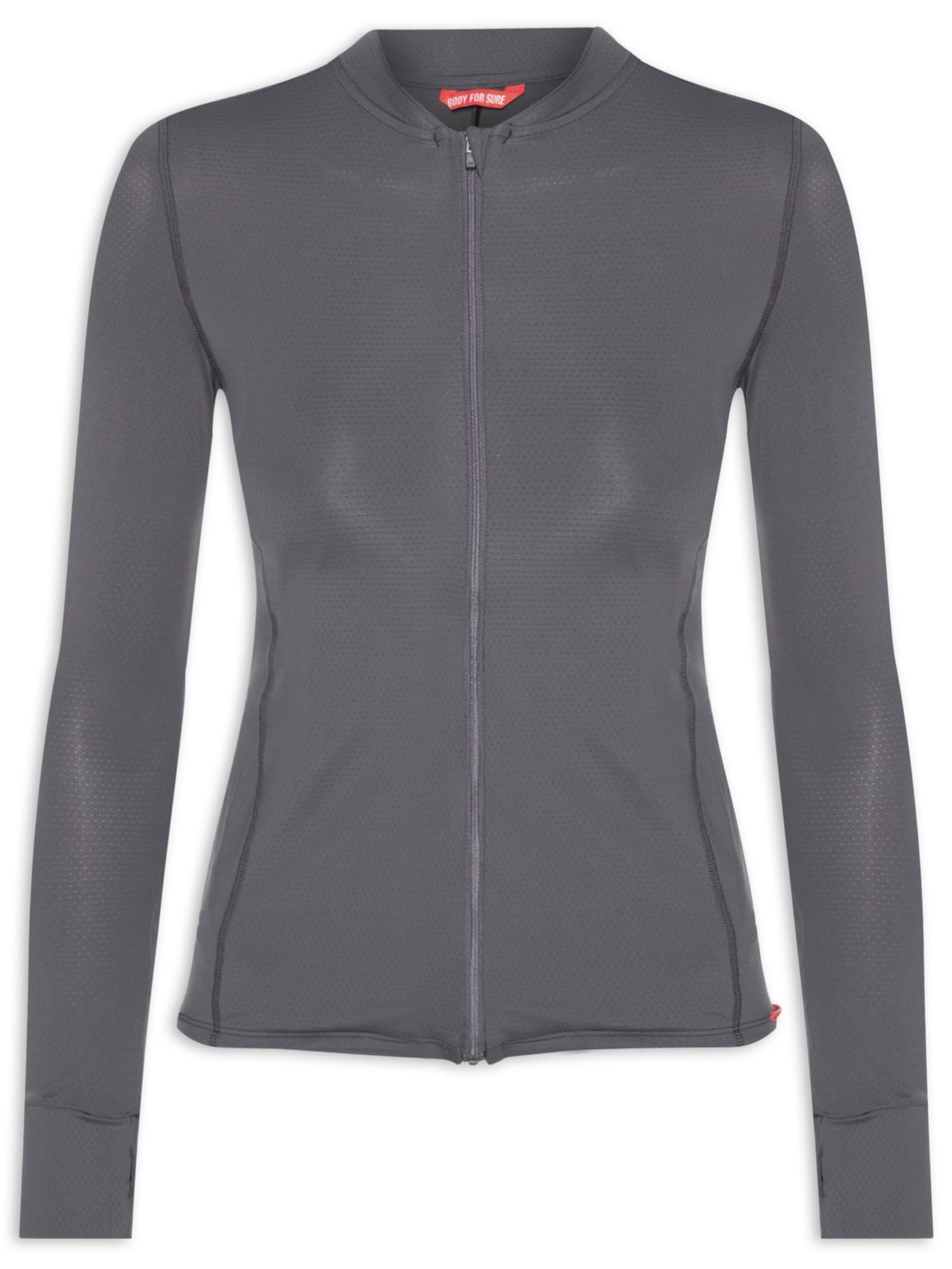 Casaco Feminino Liso - Cinza