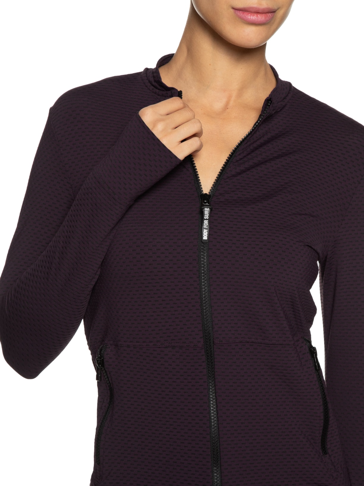 Casaco Feminino Liso Roxo Body For Sure