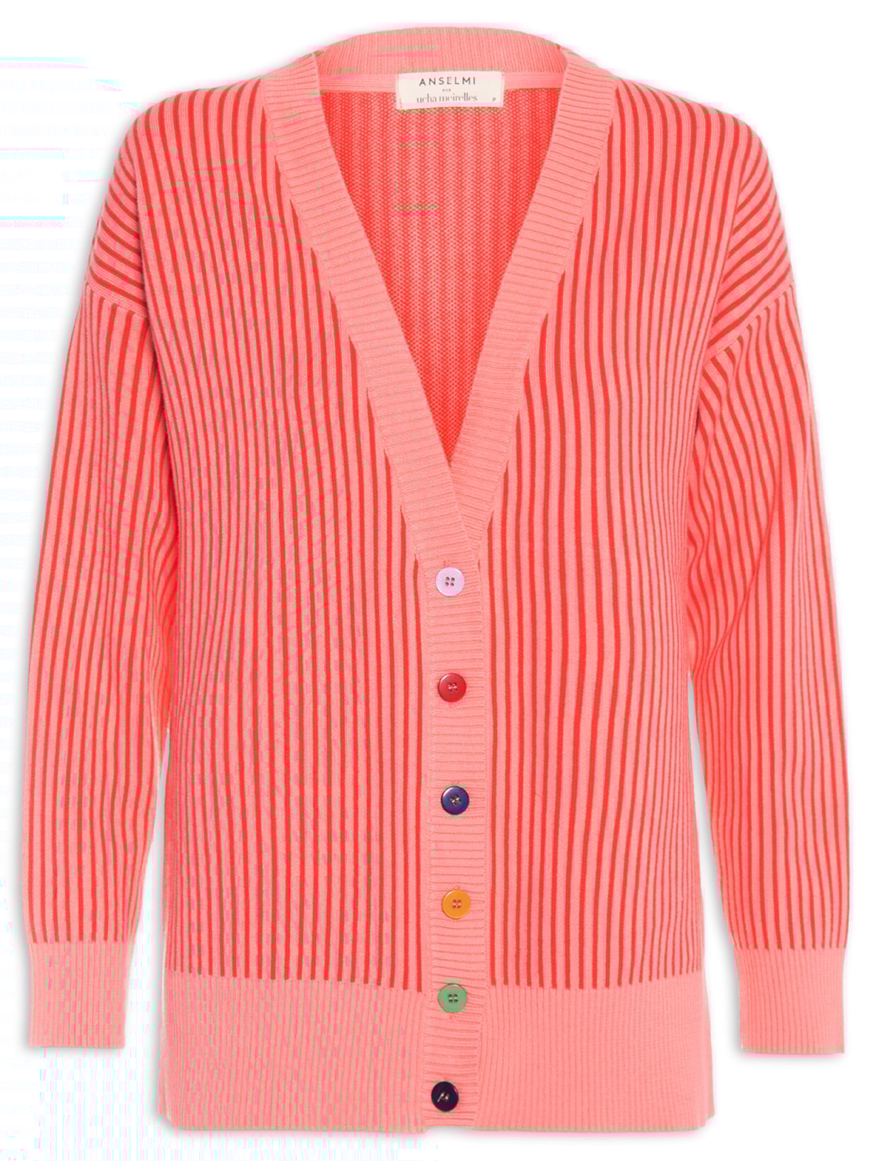 Casaco Feminino Listrado - Rosa