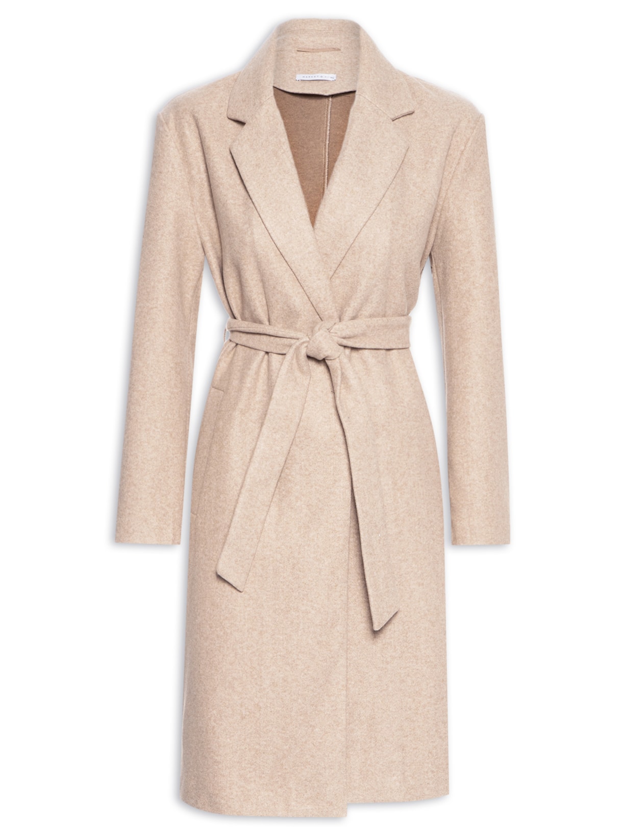 Casaco Feminino Longo com Amarração - Bege