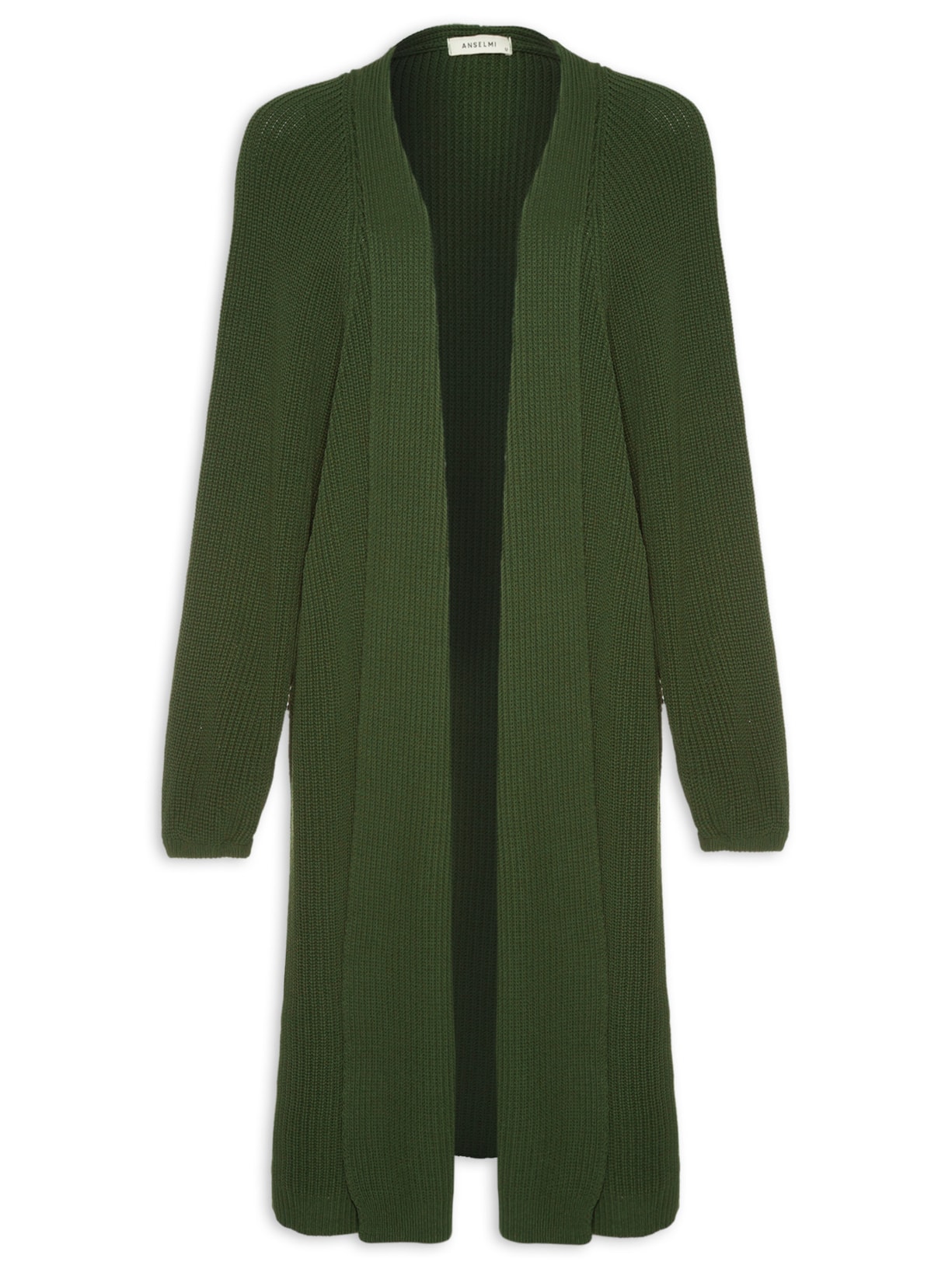 Casaco Feminino Longo Com Bolsos - Verde