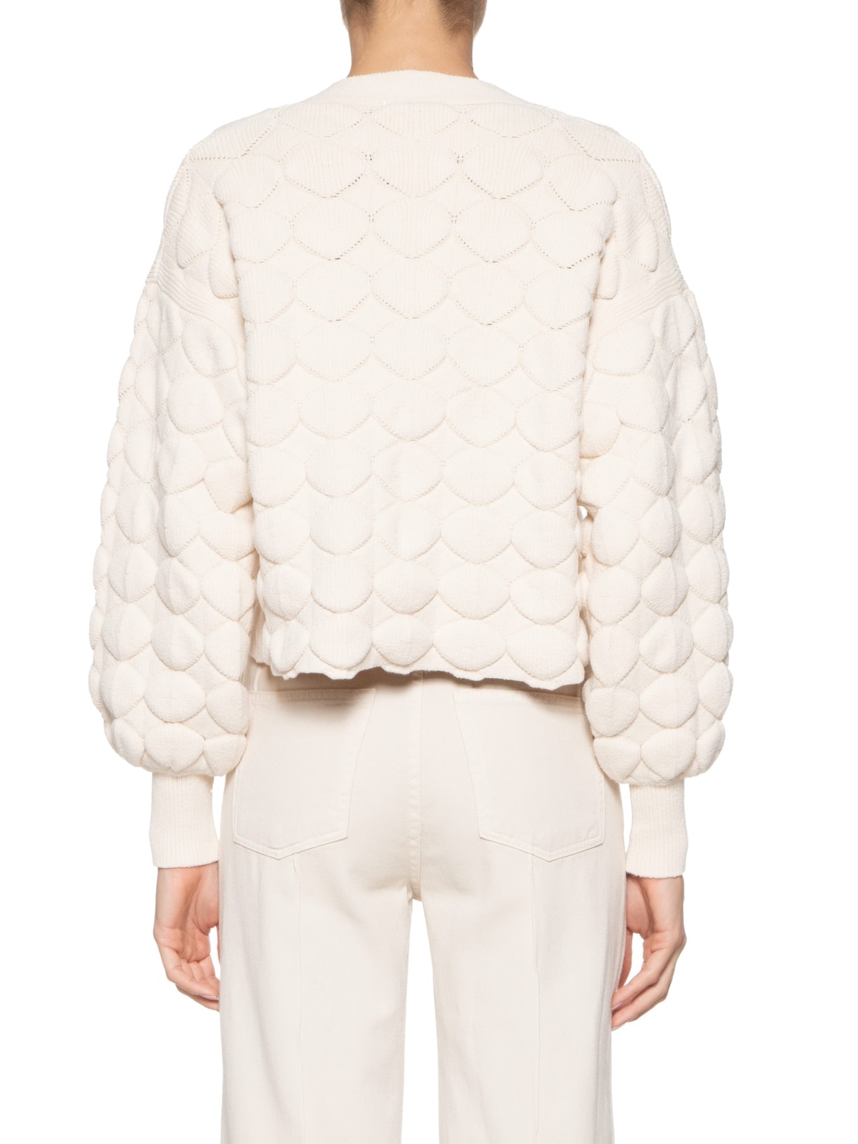 Casaco Feminino Maxi Bolas Bege Anselmi