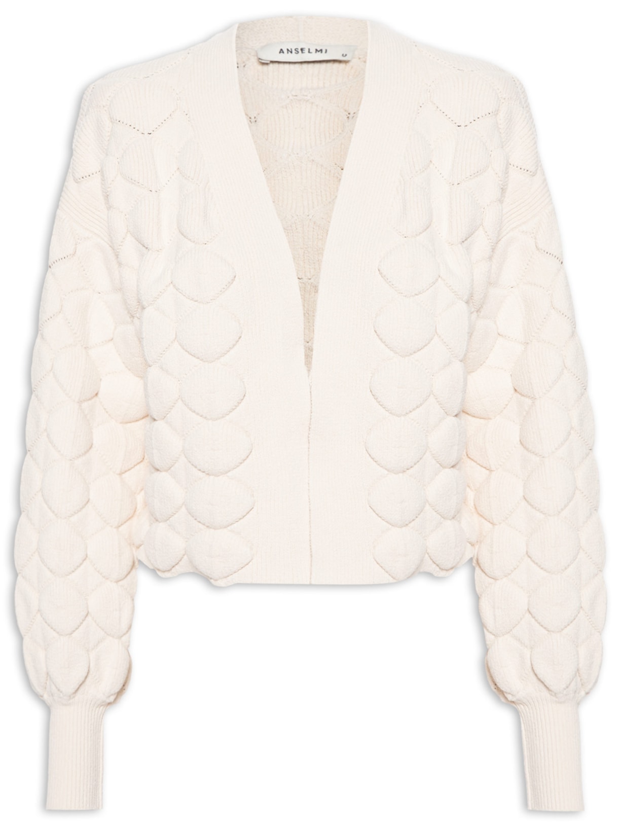 Casaco Feminino Maxi Bolas Bege Anselmi