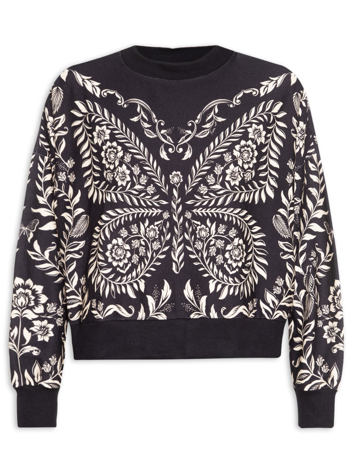 Casaco Feminino Moletom Borbolina - Preto