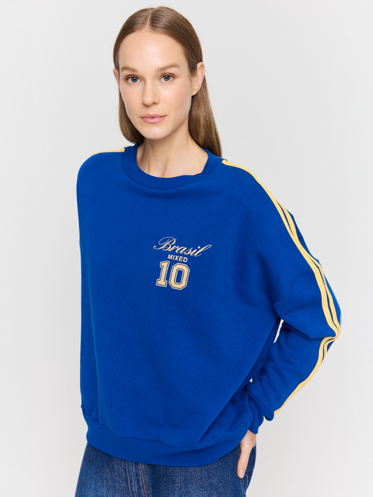 Casaco Feminino Moletom Copa I26 Azul Mixed