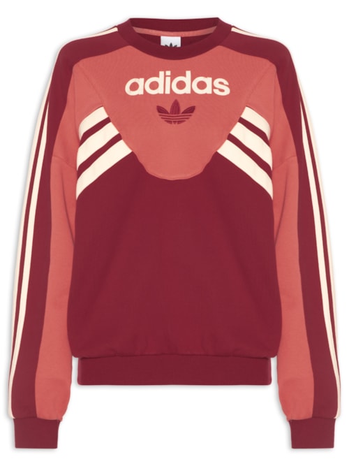 Casaco Feminino Moletom Crew Main - Vermelho