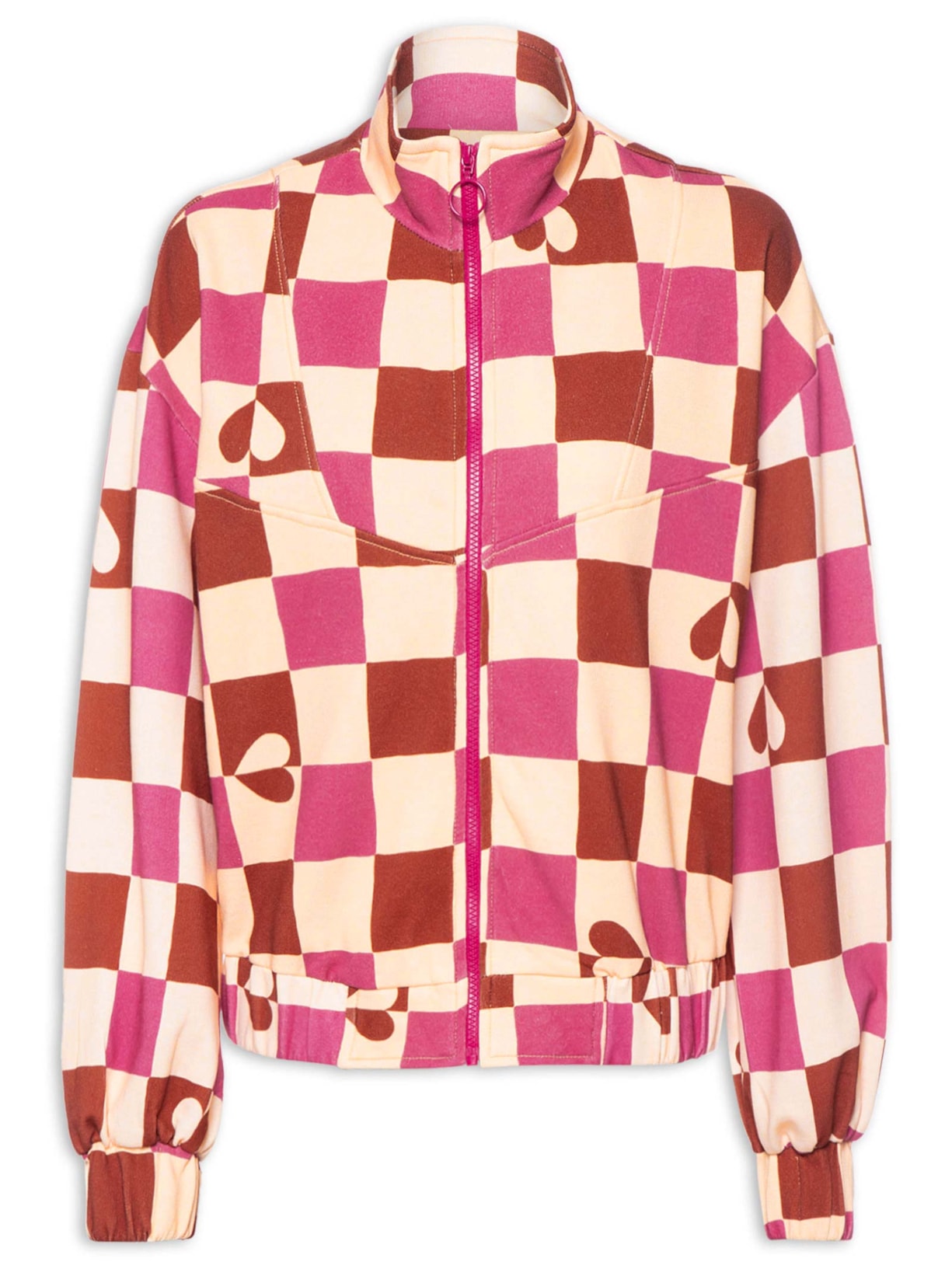 Casaco Feminino Moletom Estampa Carinho - Rosa