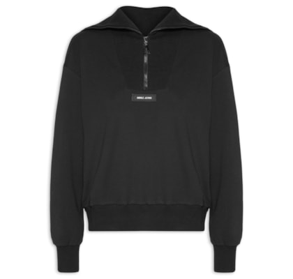 Casaco Feminino Moletom - Preto