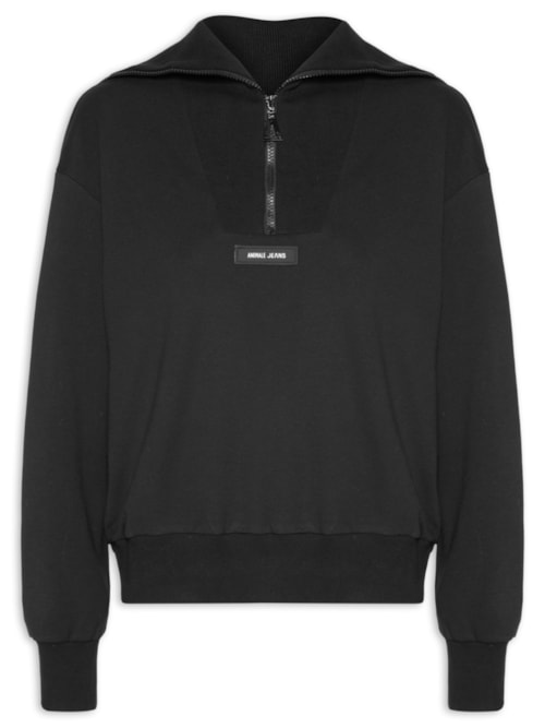 Casaco Feminino Moletom - Preto