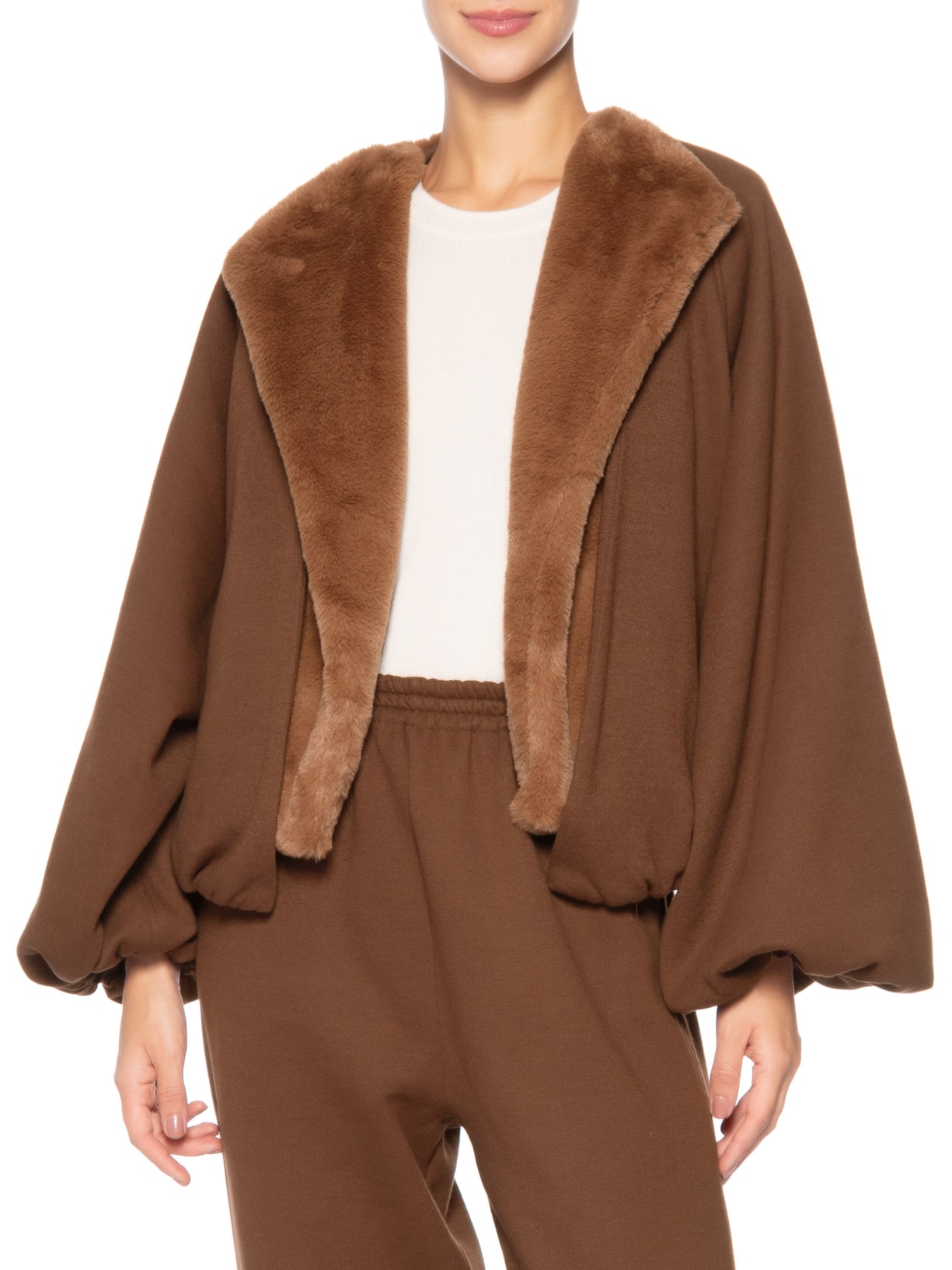 Casaco Feminino Moletom Tony Marrom Paula Raia