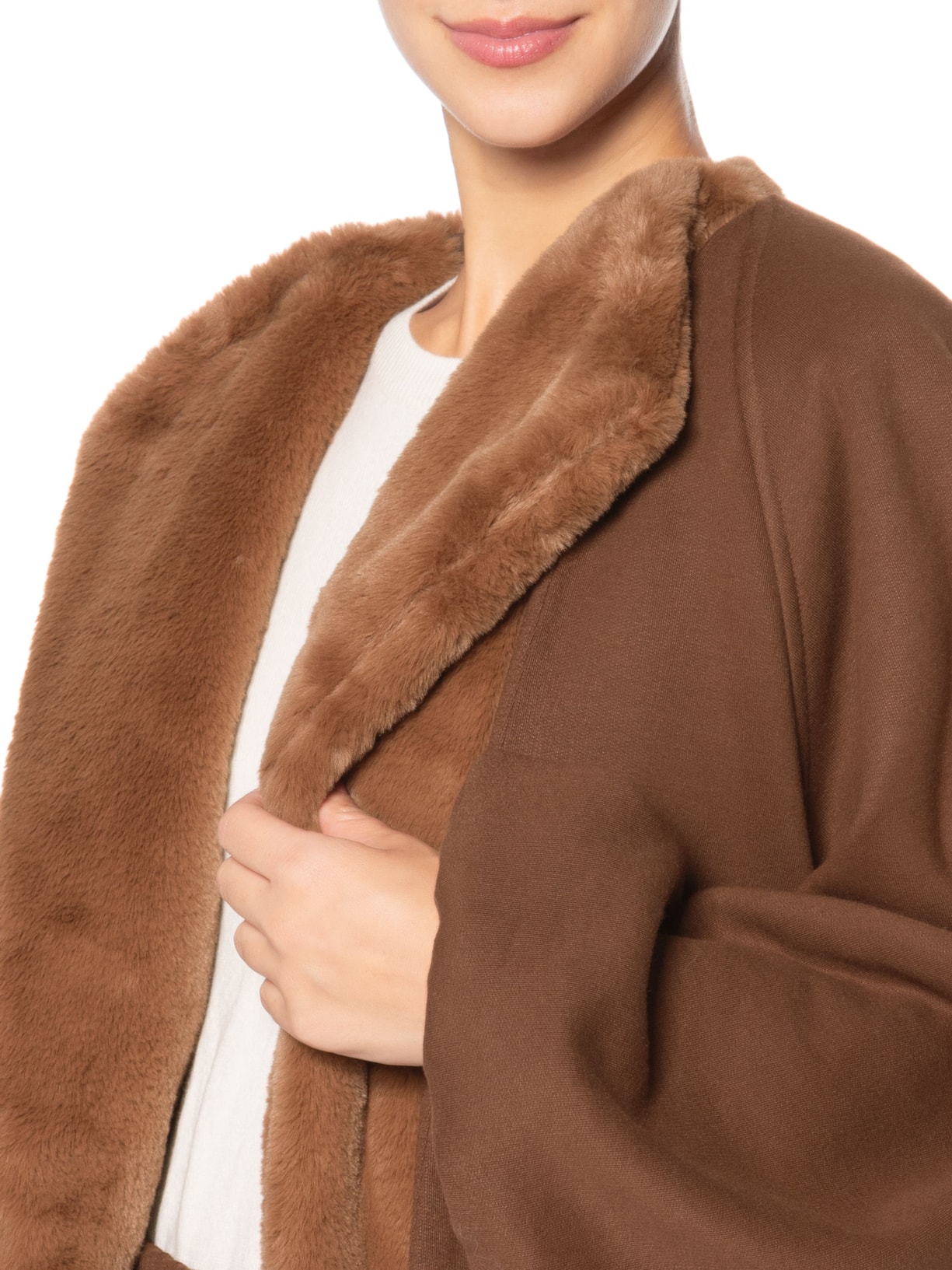 Casaco Feminino Moletom Tony Marrom Paula Raia