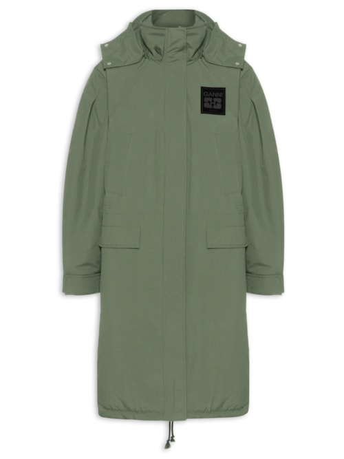 Casaco Feminino Parka Ripstop Tri-Layer - Verde