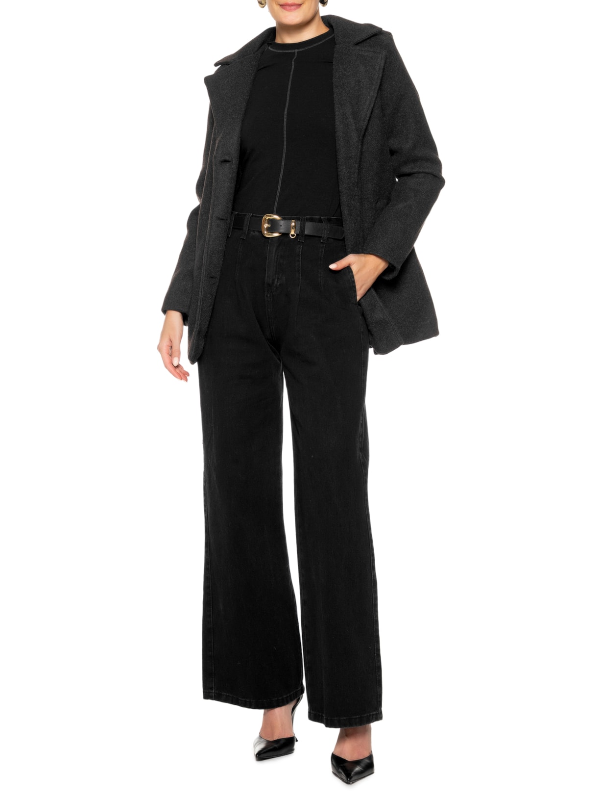 Casaco Feminino Preto Market 33