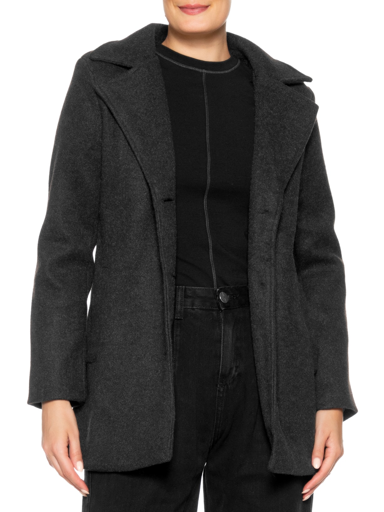 Casaco Feminino Preto Market 33