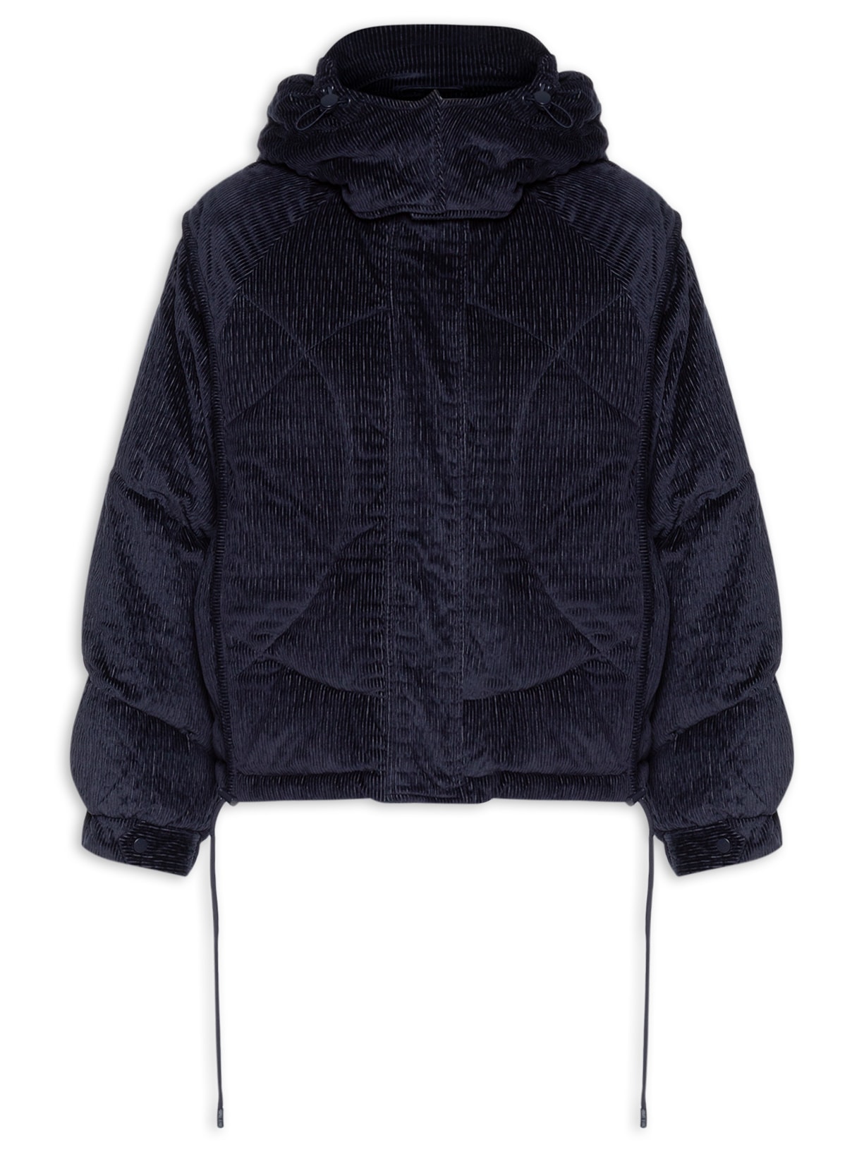 Casaco Feminino Puffer Cotelê - Azul