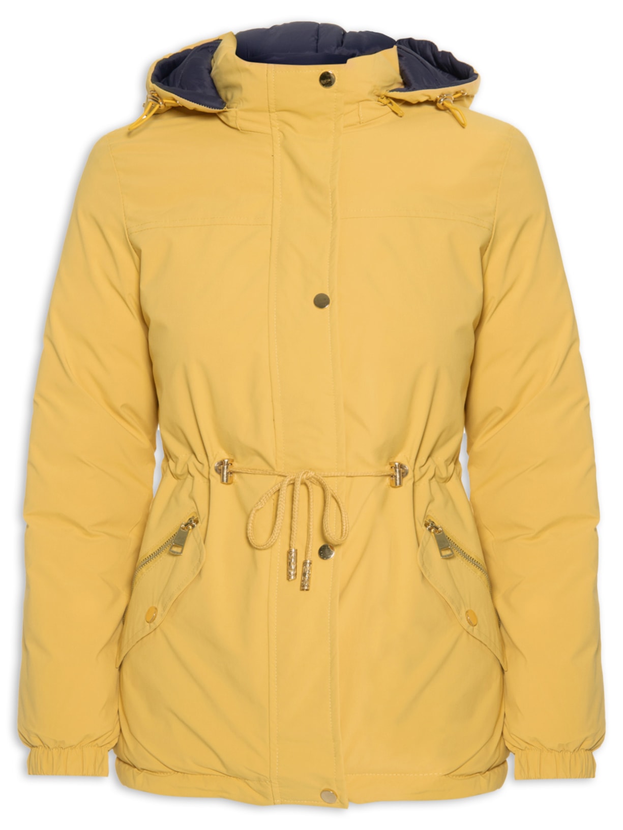 Casaco Feminino Puffer Dupla Face - Amarelo