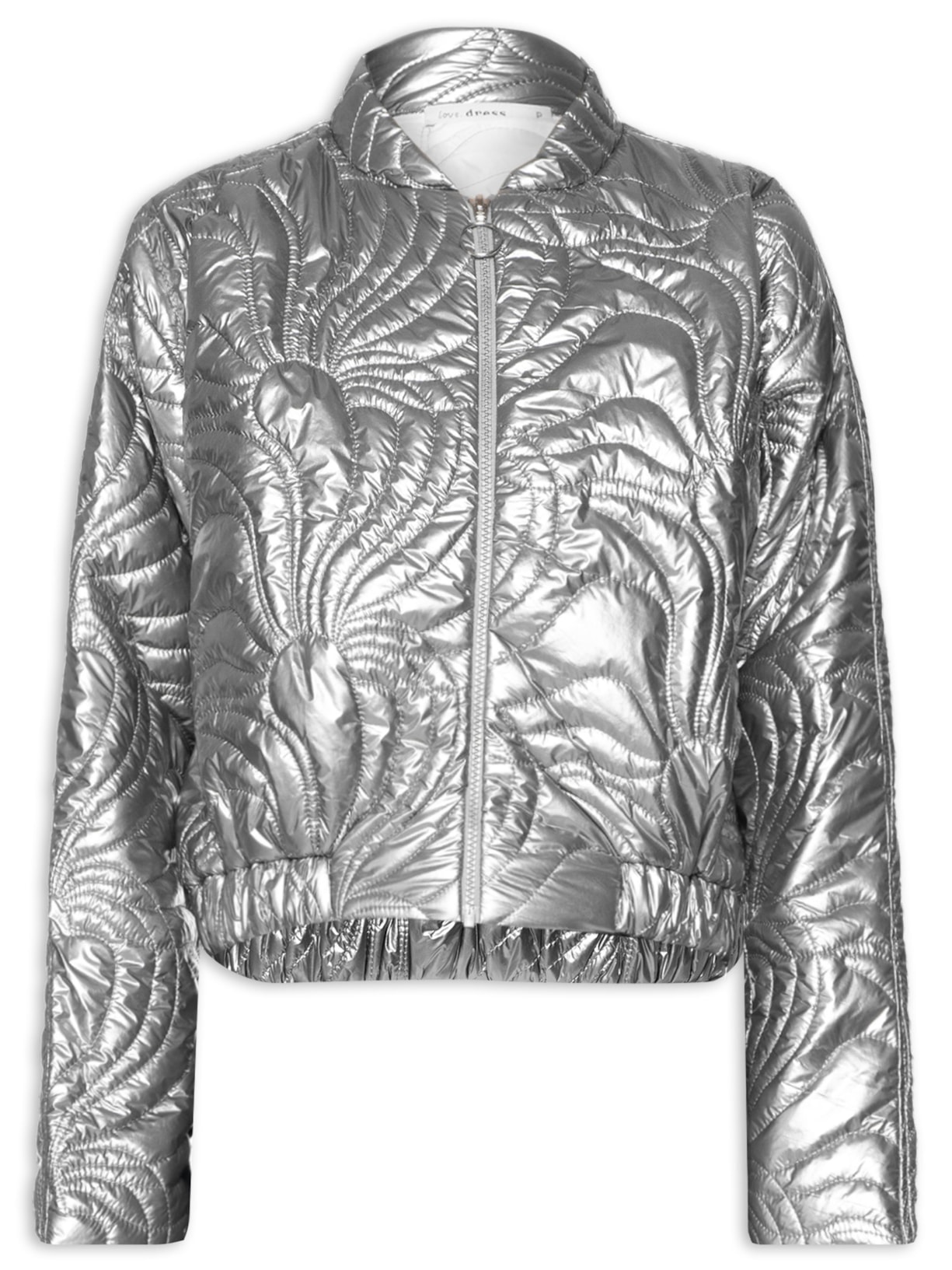 Casaco Feminino Puffer Matelassê - Prata