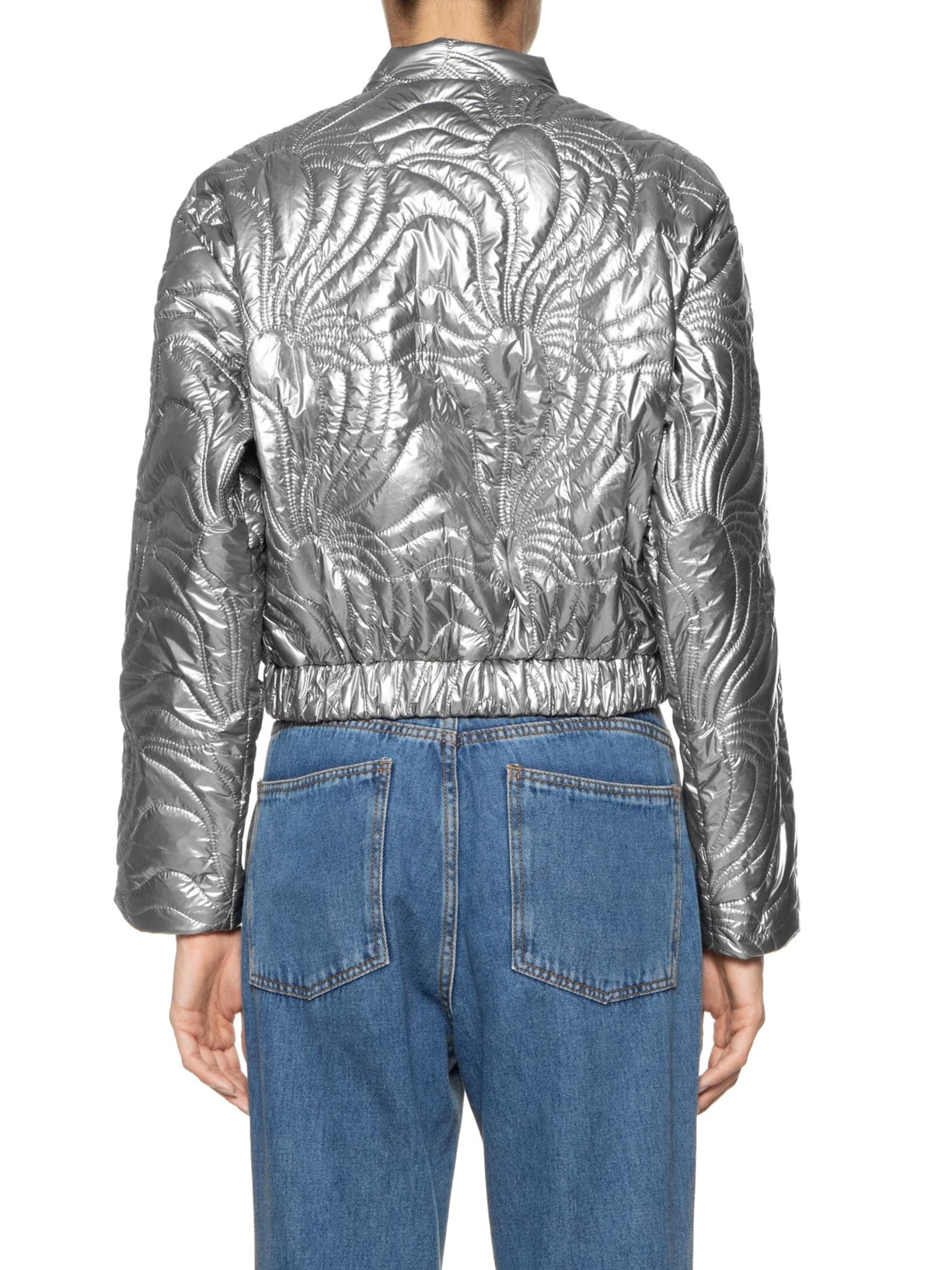 Casaco Feminino Puffer Matelassê Prata Dress To