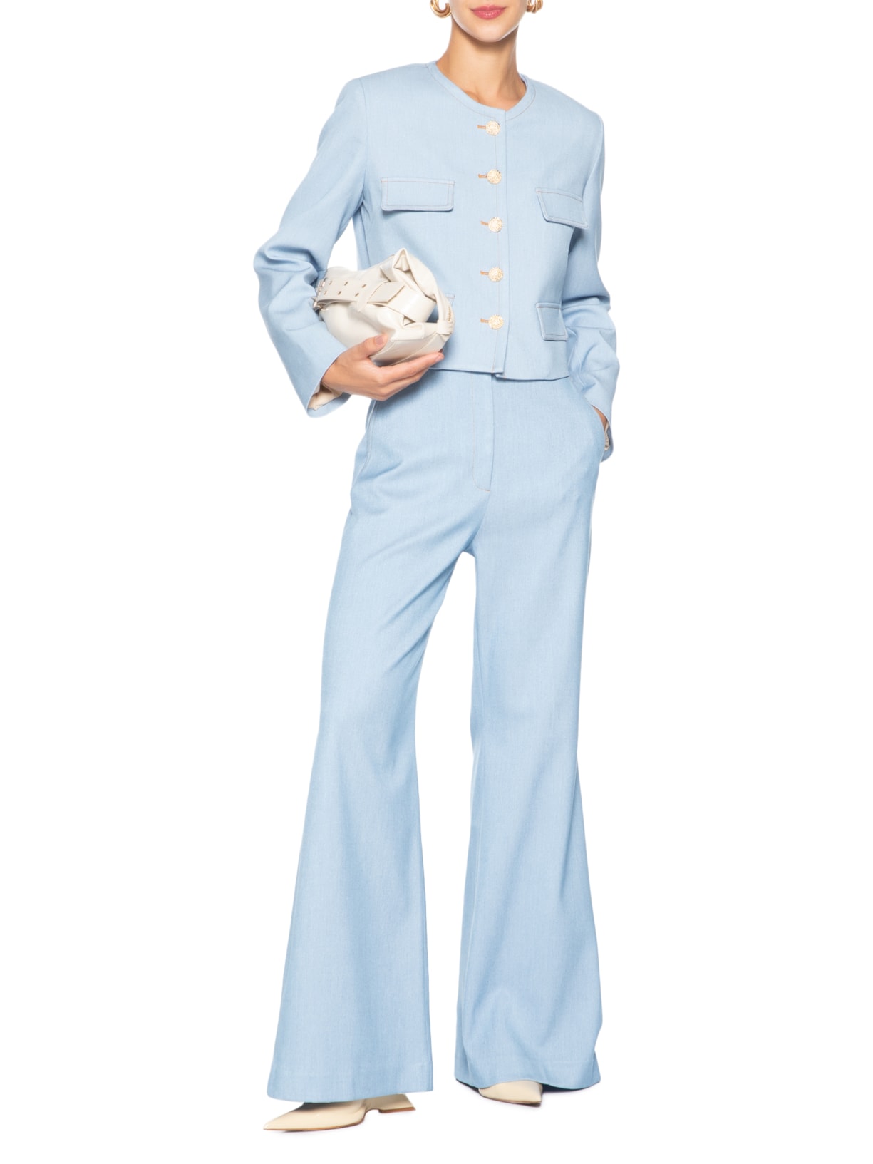 Casaco Feminino Spencer Odin Azul Carol Bassi + Maria Rudge