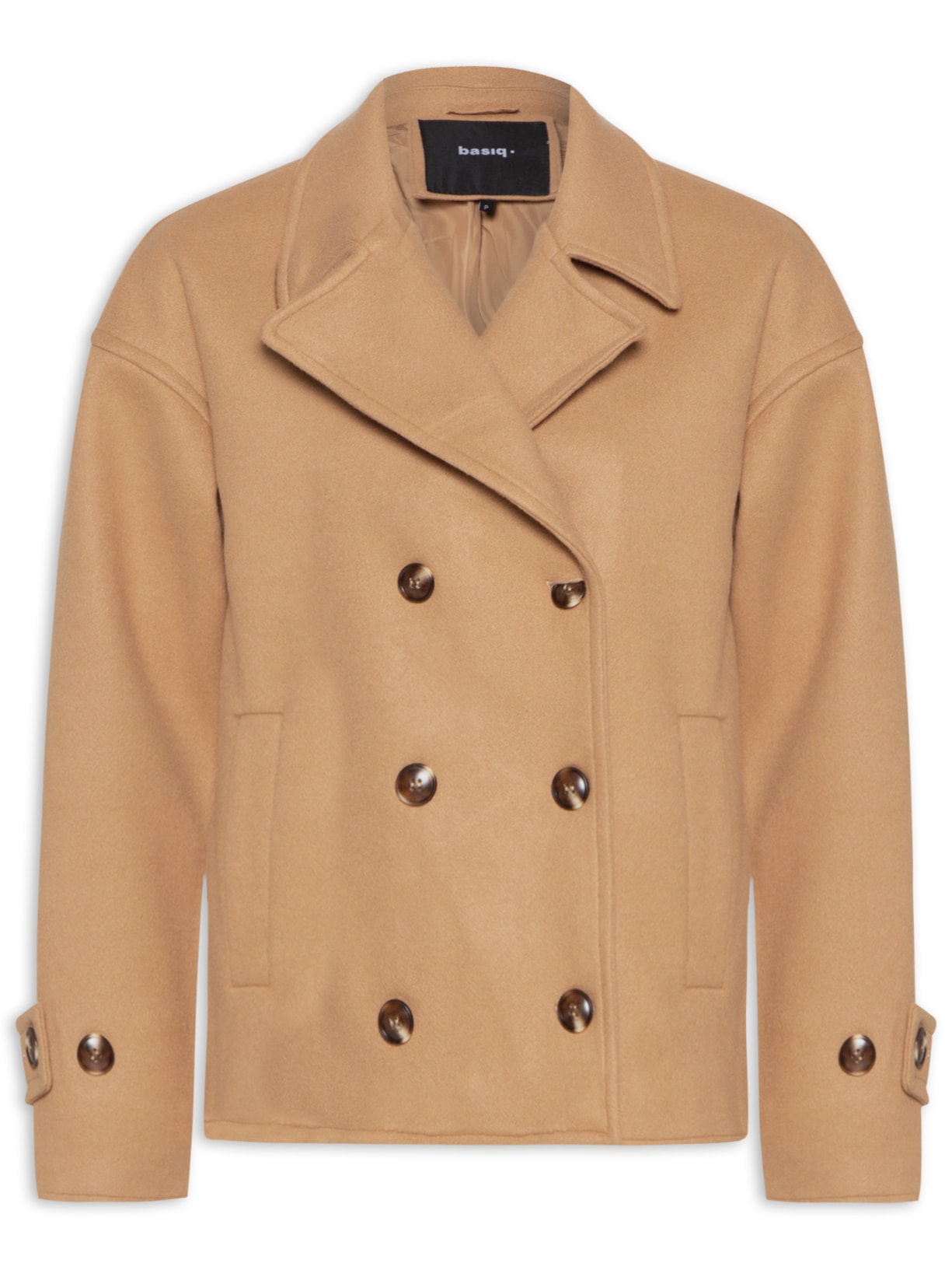 Casaco Feminino Transpasse Duplo - Bege