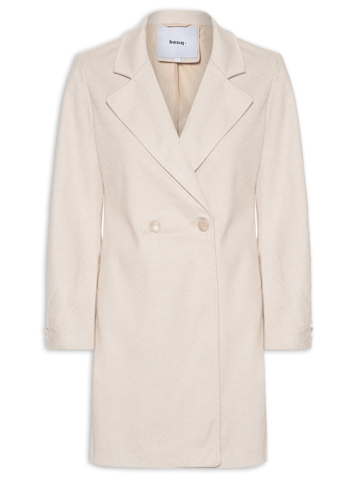 Casaco Feminino Transpasse Duplo - Bege