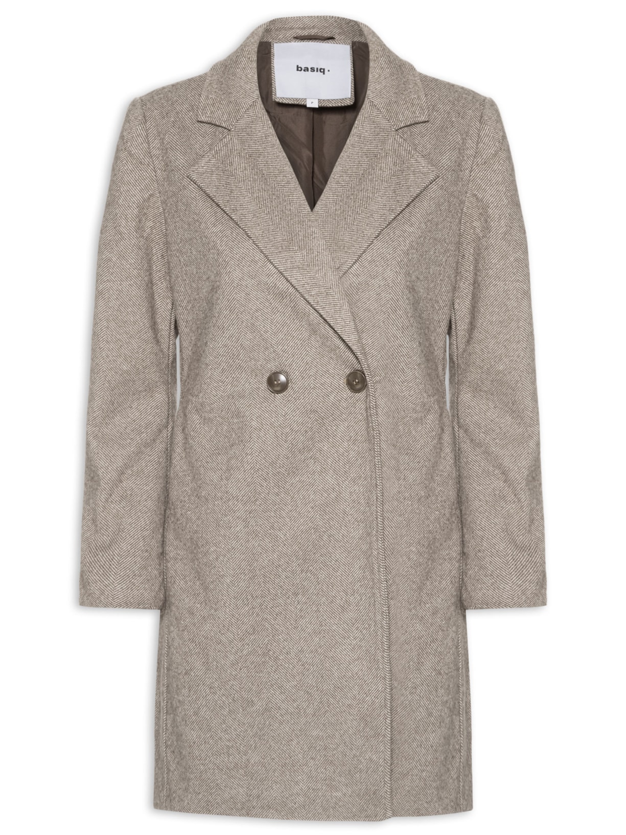 Casaco Feminino Transpasse Duplo - Marrom