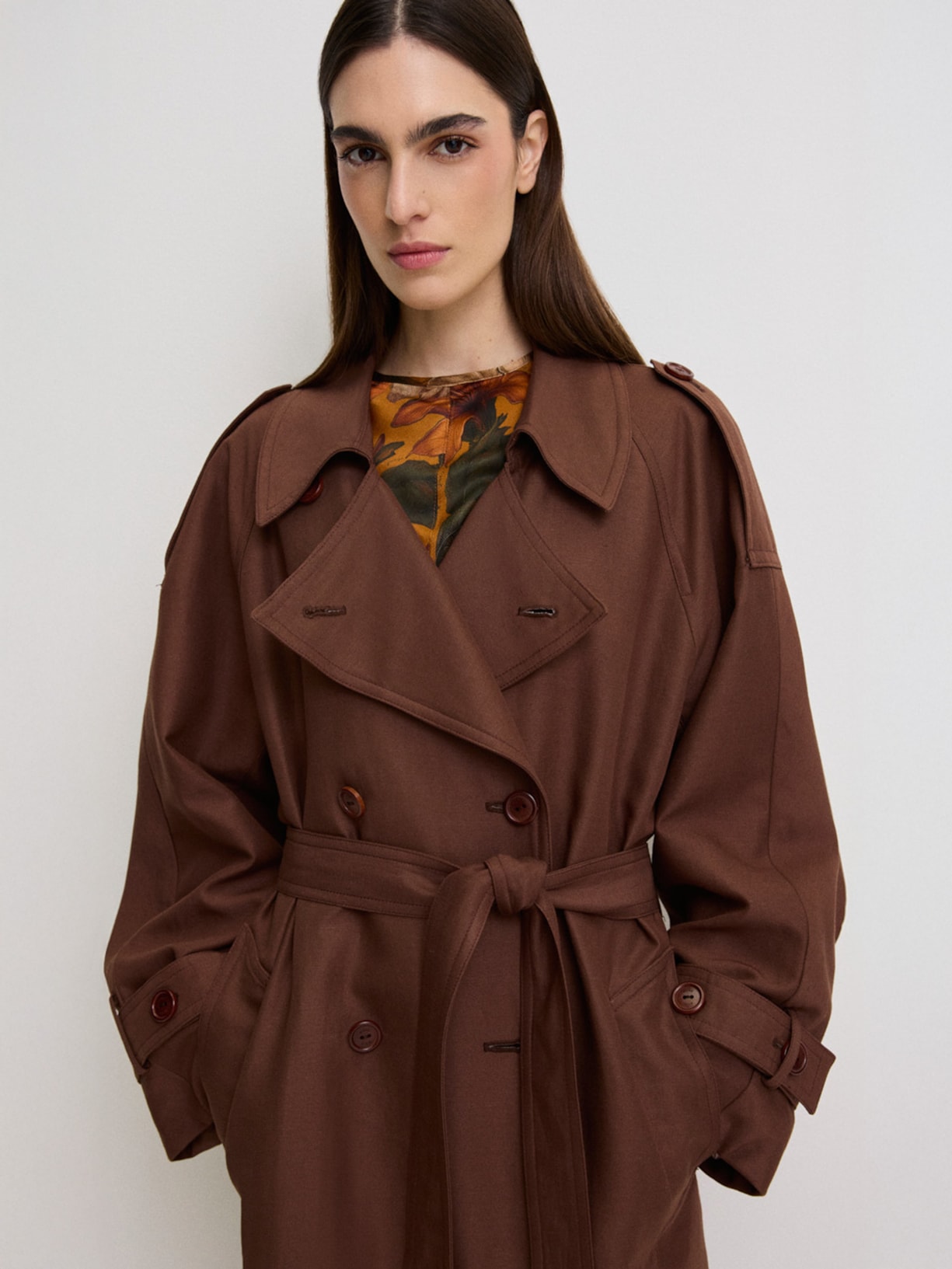 Casaco Feminino Trench Churchill I26 Marrom Mixed