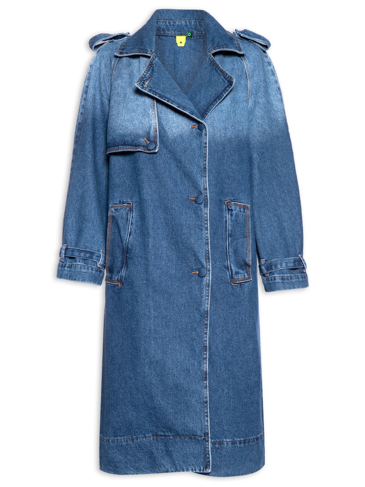 Casaco Feminino Trench Coat - Azul