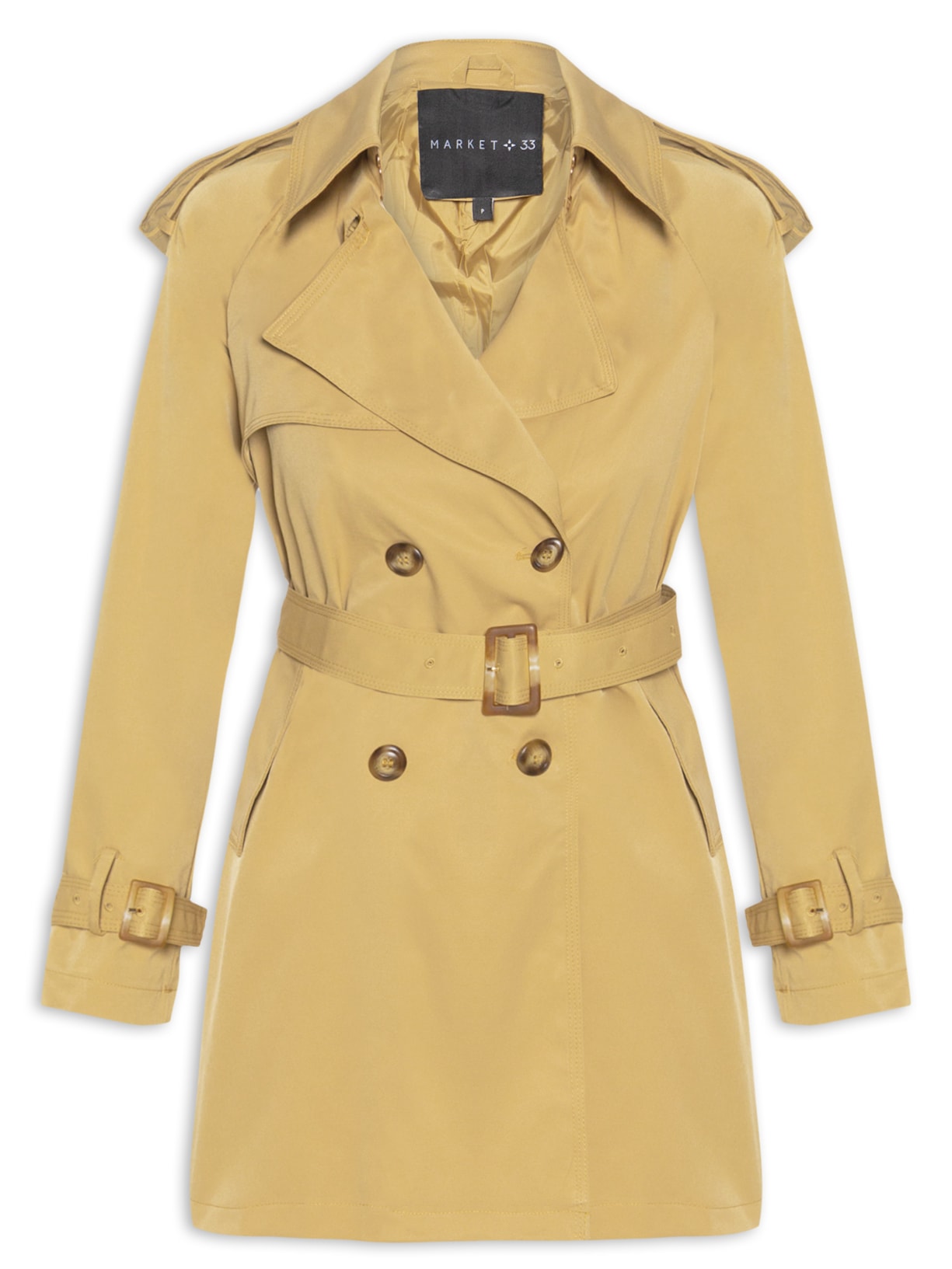 Casaco Feminino Trench Coat Bege Market 33