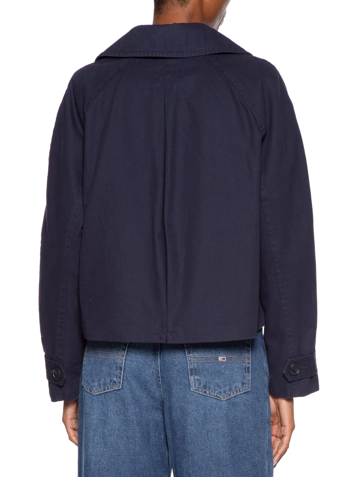 Casaco Feminino Trench Coat Bree Crop Swing Azul Levi's