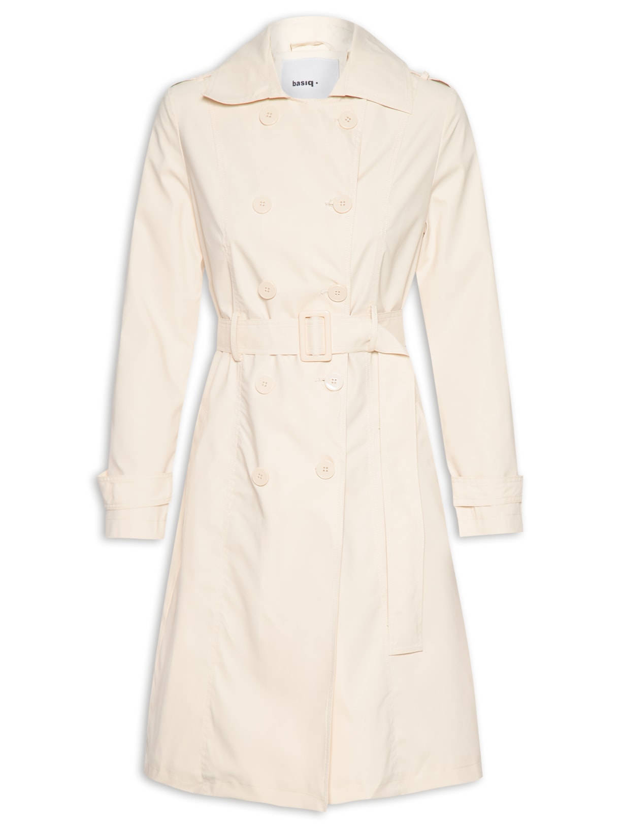 Casaco Feminino Trench Coat Com Cinto - Bege
