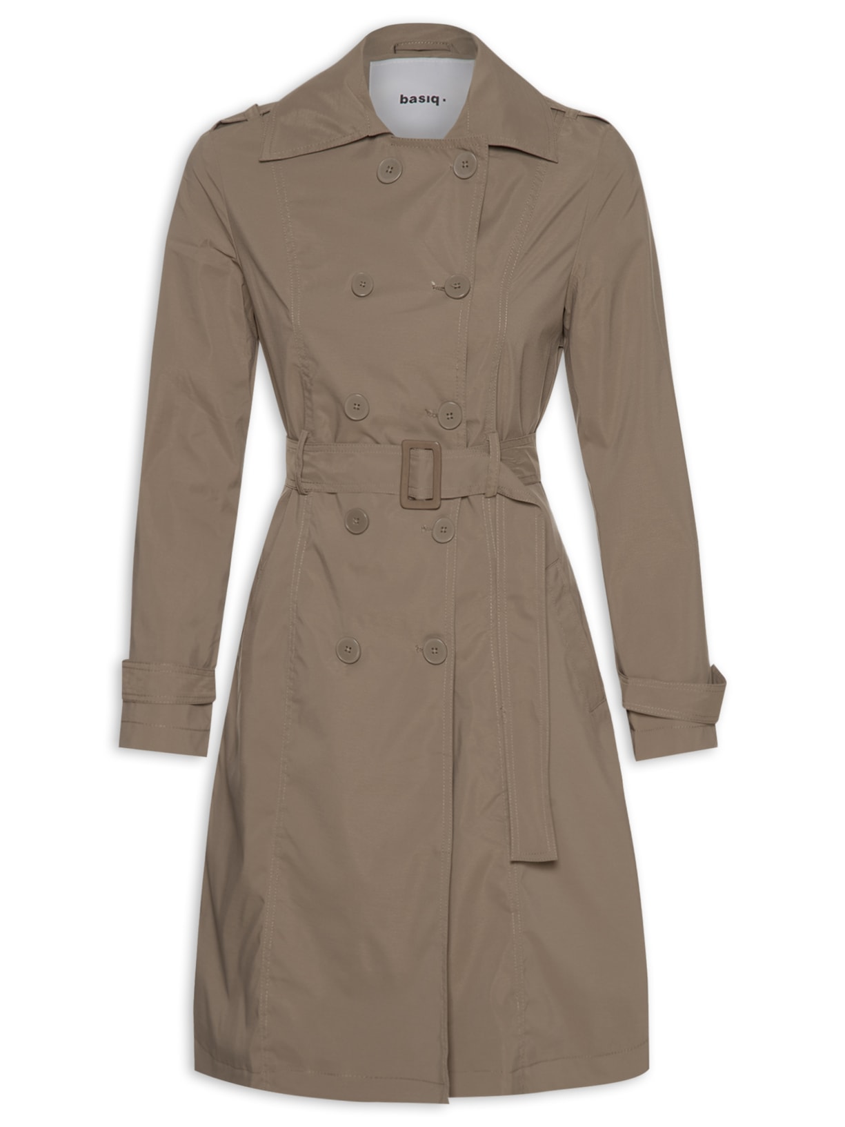 Casaco Feminino Trench Coat Com Cinto - Marrom