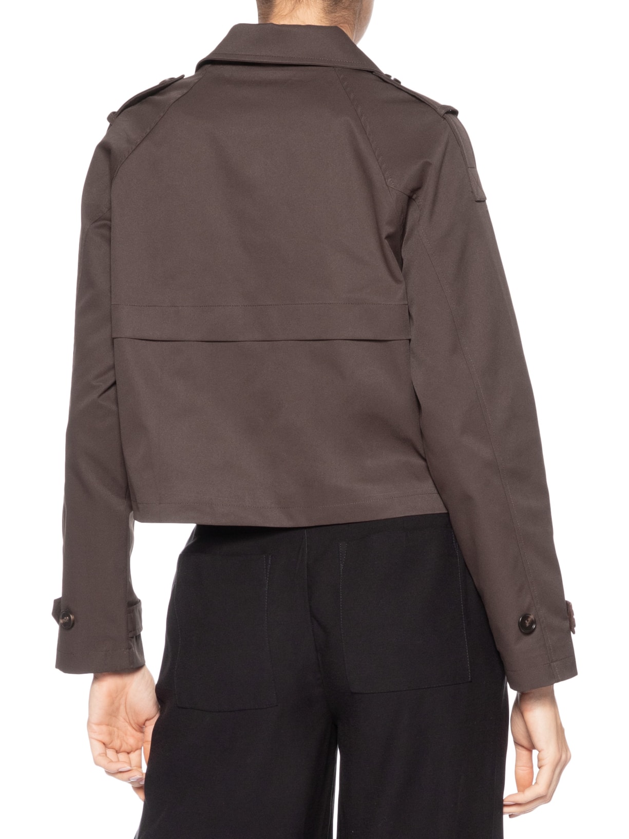 Casaco Feminino Trench Coat Curto Marrom '2Essential