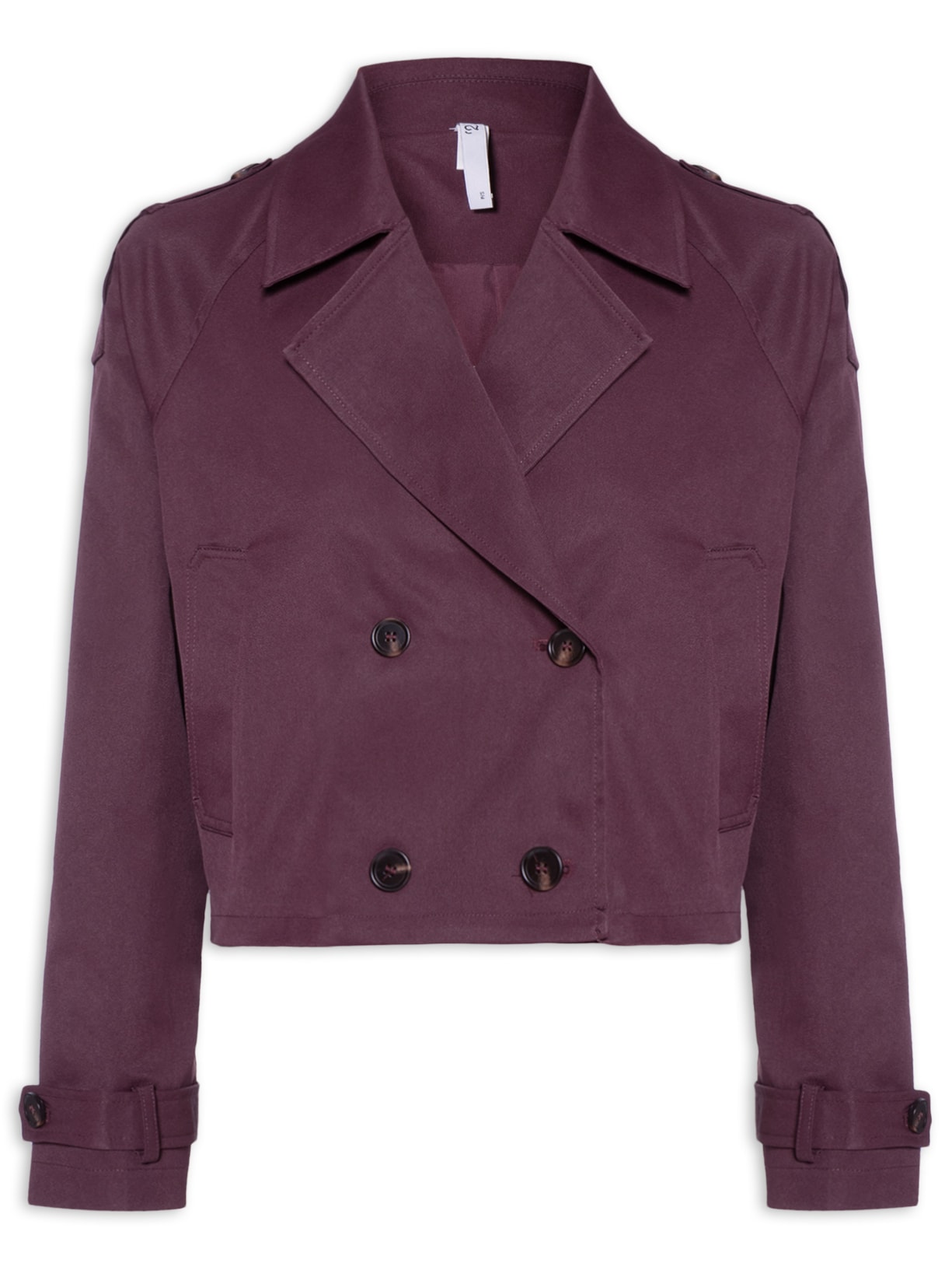 Casaco Feminino Trench Coat Curto Vermelho '2Essential
